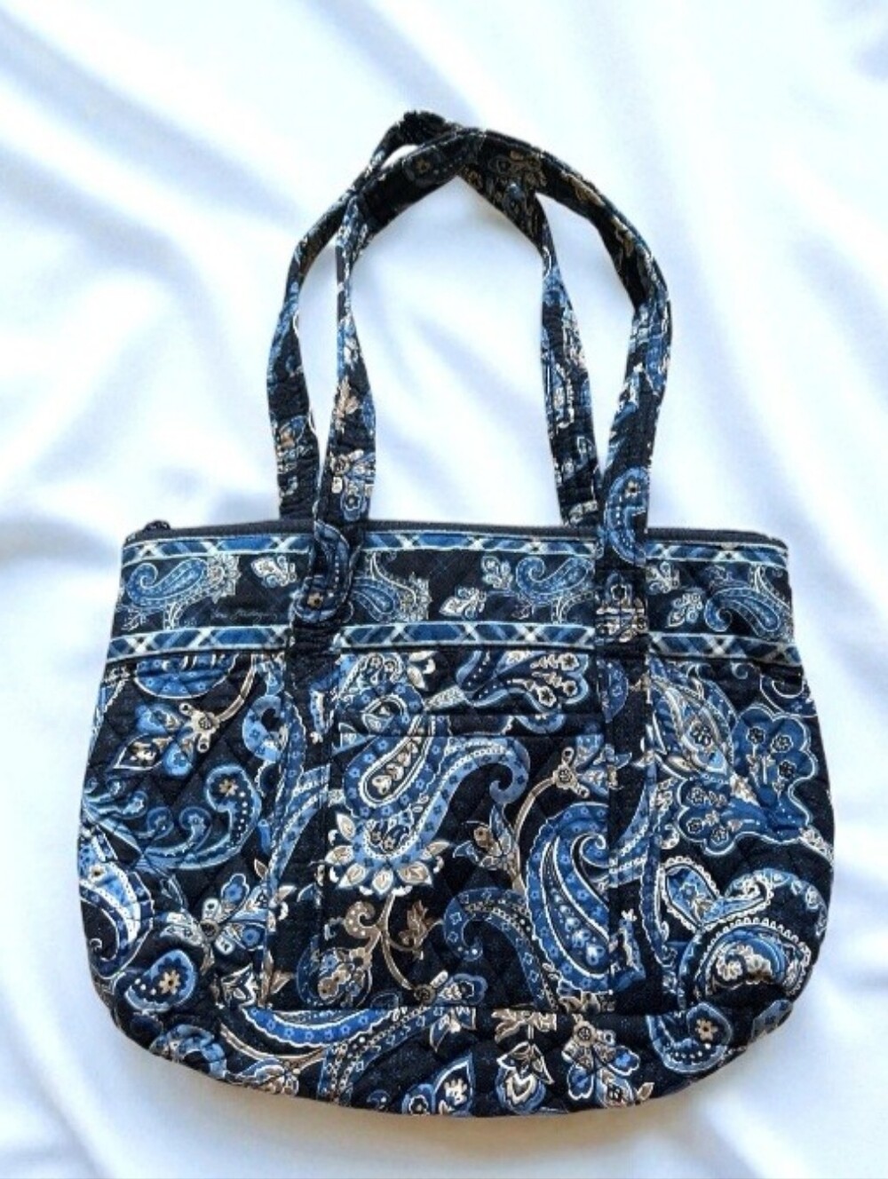 Vera Bradley Blue Paisley Quilted Cotton Tote Bag